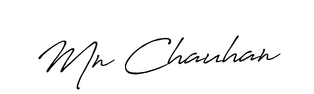 You should practise on your own different ways (Antro_Vectra_Bolder) to write your name (Mn Chauhan) in signature. don't let someone else do it for you. Mn Chauhan signature style 7 images and pictures png