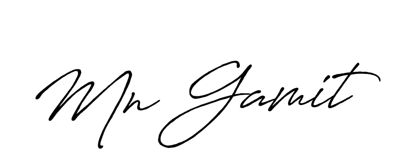 How to make Mn Gamit signature? Antro_Vectra_Bolder is a professional autograph style. Create handwritten signature for Mn Gamit name. Mn Gamit signature style 7 images and pictures png