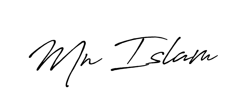 Mn Islam stylish signature style. Best Handwritten Sign (Antro_Vectra_Bolder) for my name. Handwritten Signature Collection Ideas for my name Mn Islam. Mn Islam signature style 7 images and pictures png