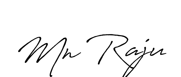 Use a signature maker to create a handwritten signature online. With this signature software, you can design (Antro_Vectra_Bolder) your own signature for name Mn Raju. Mn Raju signature style 7 images and pictures png