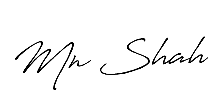 How to make Mn Shah signature? Antro_Vectra_Bolder is a professional autograph style. Create handwritten signature for Mn Shah name. Mn Shah signature style 7 images and pictures png