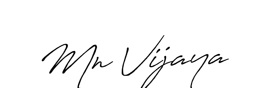Design your own signature with our free online signature maker. With this signature software, you can create a handwritten (Antro_Vectra_Bolder) signature for name Mn Vijaya. Mn Vijaya signature style 7 images and pictures png