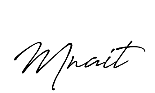 Create a beautiful signature design for name Mnait. With this signature (Antro_Vectra_Bolder) fonts, you can make a handwritten signature for free. Mnait signature style 7 images and pictures png