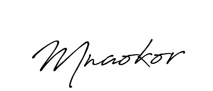 It looks lik you need a new signature style for name Mnaokor. Design unique handwritten (Antro_Vectra_Bolder) signature with our free signature maker in just a few clicks. Mnaokor signature style 7 images and pictures png