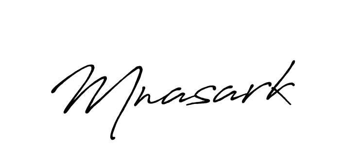 Make a beautiful signature design for name Mnasark. With this signature (Antro_Vectra_Bolder) style, you can create a handwritten signature for free. Mnasark signature style 7 images and pictures png