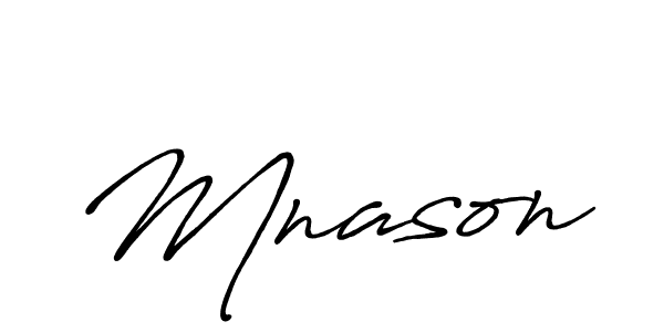 Also we have Mnason name is the best signature style. Create professional handwritten signature collection using Antro_Vectra_Bolder autograph style. Mnason signature style 7 images and pictures png