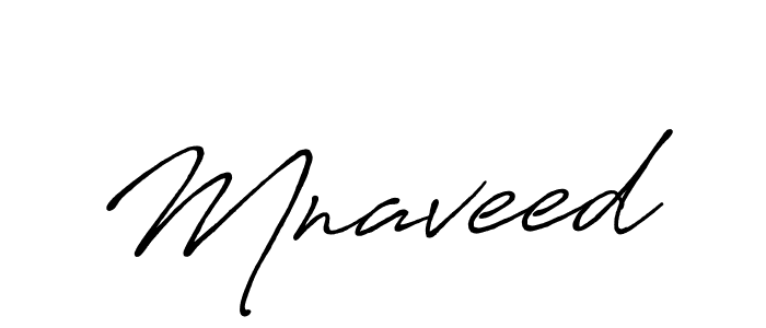 Also we have Mnaveed name is the best signature style. Create professional handwritten signature collection using Antro_Vectra_Bolder autograph style. Mnaveed signature style 7 images and pictures png