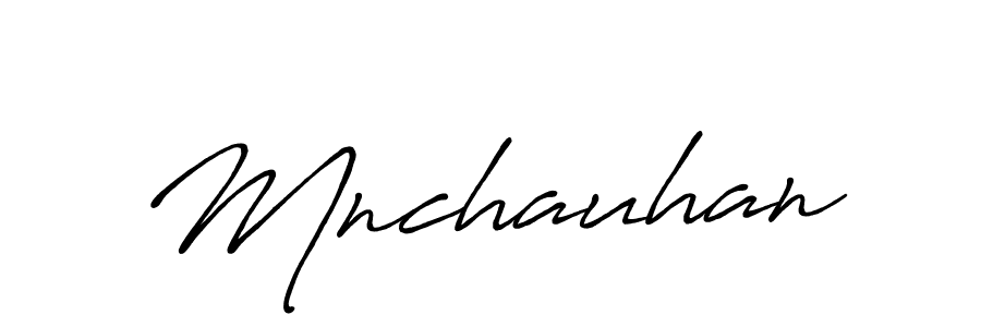 How to make Mnchauhan name signature. Use Antro_Vectra_Bolder style for creating short signs online. This is the latest handwritten sign. Mnchauhan signature style 7 images and pictures png