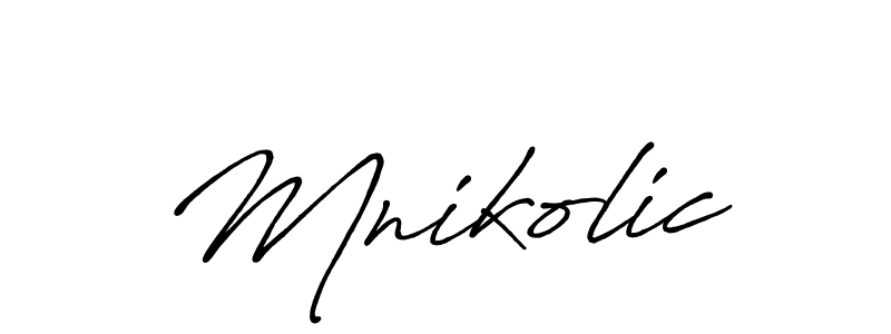 if you are searching for the best signature style for your name Mnikolic. so please give up your signature search. here we have designed multiple signature styles  using Antro_Vectra_Bolder. Mnikolic signature style 7 images and pictures png