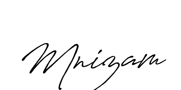 How to make Mnizam signature? Antro_Vectra_Bolder is a professional autograph style. Create handwritten signature for Mnizam name. Mnizam signature style 7 images and pictures png