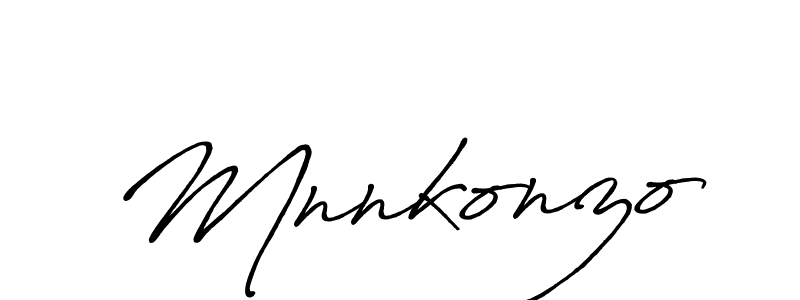 Create a beautiful signature design for name Mnnkonzo. With this signature (Antro_Vectra_Bolder) fonts, you can make a handwritten signature for free. Mnnkonzo signature style 7 images and pictures png