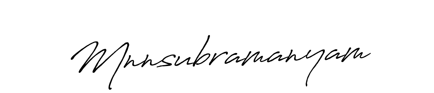 Mnnsubramanyam stylish signature style. Best Handwritten Sign (Antro_Vectra_Bolder) for my name. Handwritten Signature Collection Ideas for my name Mnnsubramanyam. Mnnsubramanyam signature style 7 images and pictures png