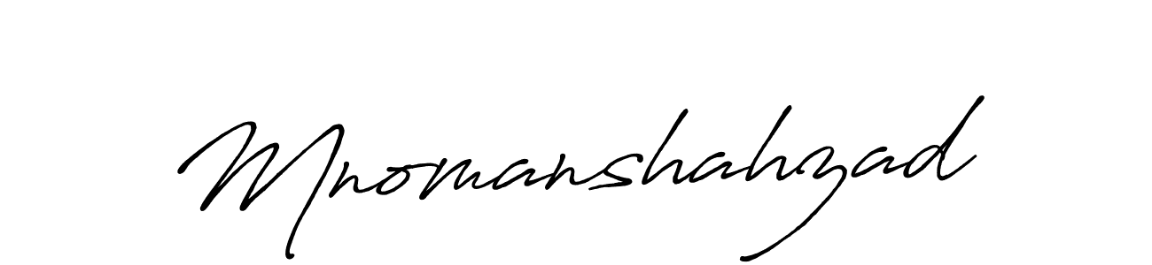 How to make Mnomanshahzad name signature. Use Antro_Vectra_Bolder style for creating short signs online. This is the latest handwritten sign. Mnomanshahzad signature style 7 images and pictures png
