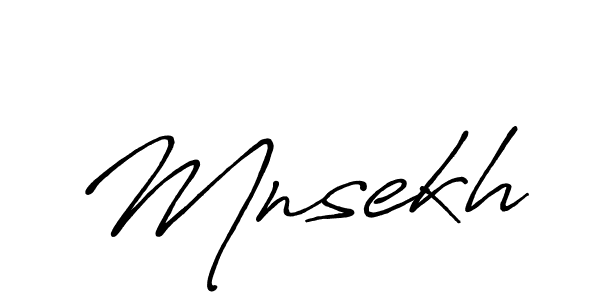 It looks lik you need a new signature style for name Mnsekh. Design unique handwritten (Antro_Vectra_Bolder) signature with our free signature maker in just a few clicks. Mnsekh signature style 7 images and pictures png