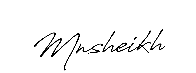 if you are searching for the best signature style for your name Mnsheikh. so please give up your signature search. here we have designed multiple signature styles  using Antro_Vectra_Bolder. Mnsheikh signature style 7 images and pictures png