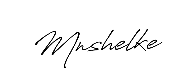 Use a signature maker to create a handwritten signature online. With this signature software, you can design (Antro_Vectra_Bolder) your own signature for name Mnshelke. Mnshelke signature style 7 images and pictures png