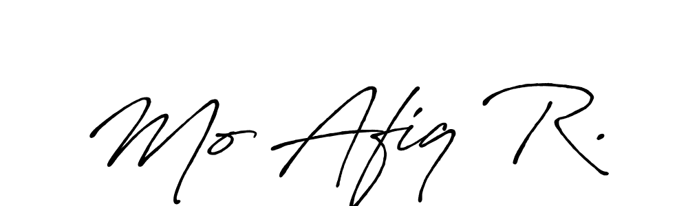 Mo Afiq R. stylish signature style. Best Handwritten Sign (Antro_Vectra_Bolder) for my name. Handwritten Signature Collection Ideas for my name Mo Afiq R.. Mo Afiq R. signature style 7 images and pictures png