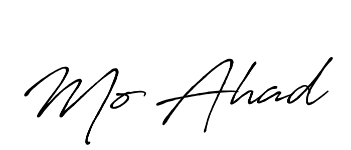 Create a beautiful signature design for name Mo Ahad. With this signature (Antro_Vectra_Bolder) fonts, you can make a handwritten signature for free. Mo Ahad signature style 7 images and pictures png