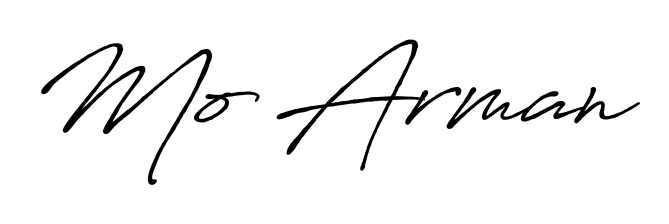 Generate high-definition signature styles for Mo Arman. The Antro_Vectra_Bolder typeface ensures crisp legibility and sophisticated design. Mo Arman signature style 7 images and pictures png