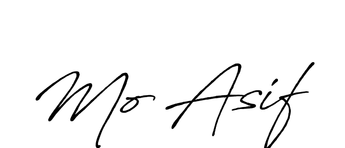 Mo Asif stylish signature style. Best Handwritten Sign (Antro_Vectra_Bolder) for my name. Handwritten Signature Collection Ideas for my name Mo Asif. Mo Asif signature style 7 images and pictures png