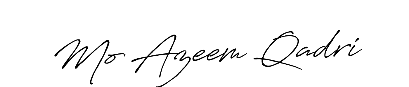 Make a beautiful signature design for name Mo Azeem Qadri. With this signature (Antro_Vectra_Bolder) style, you can create a handwritten signature for free. Mo Azeem Qadri signature style 7 images and pictures png