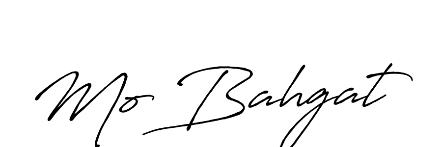 How to make Mo Bahgat name signature. Use Antro_Vectra_Bolder style for creating short signs online. This is the latest handwritten sign. Mo Bahgat signature style 7 images and pictures png