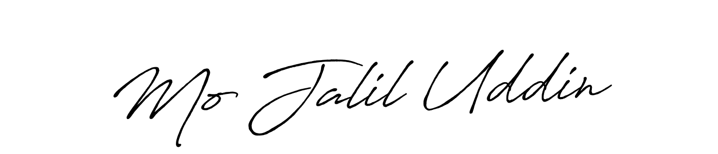 Also You can easily find your signature by using the search form. We will create Mo Jalil Uddin name handwritten signature images for you free of cost using Antro_Vectra_Bolder sign style. Mo Jalil Uddin signature style 7 images and pictures png