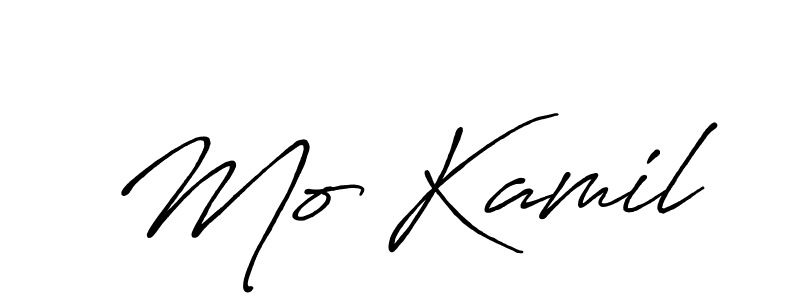 How to make Mo Kamil name signature. Use Antro_Vectra_Bolder style for creating short signs online. This is the latest handwritten sign. Mo Kamil signature style 7 images and pictures png