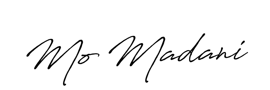 Use a signature maker to create a handwritten signature online. With this signature software, you can design (Antro_Vectra_Bolder) your own signature for name Mo Madani. Mo Madani signature style 7 images and pictures png