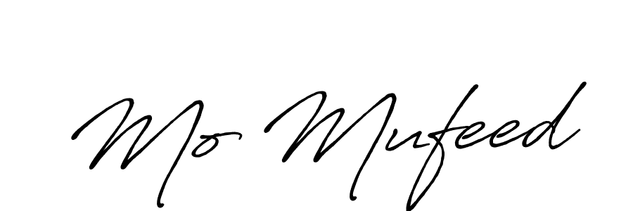 Make a beautiful signature design for name Mo Mufeed. With this signature (Antro_Vectra_Bolder) style, you can create a handwritten signature for free. Mo Mufeed signature style 7 images and pictures png