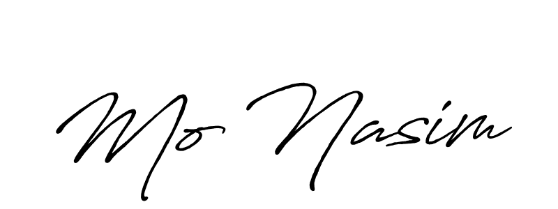 Mo Nasim stylish signature style. Best Handwritten Sign (Antro_Vectra_Bolder) for my name. Handwritten Signature Collection Ideas for my name Mo Nasim. Mo Nasim signature style 7 images and pictures png