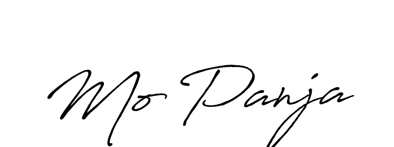 How to make Mo Panja name signature. Use Antro_Vectra_Bolder style for creating short signs online. This is the latest handwritten sign. Mo Panja signature style 7 images and pictures png