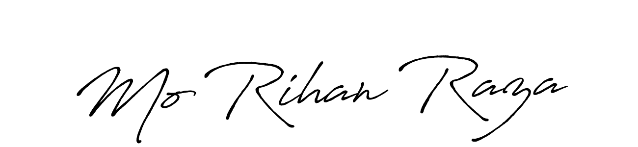 Similarly Antro_Vectra_Bolder is the best handwritten signature design. Signature creator online .You can use it as an online autograph creator for name Mo Rihan Raza. Mo Rihan Raza signature style 7 images and pictures png