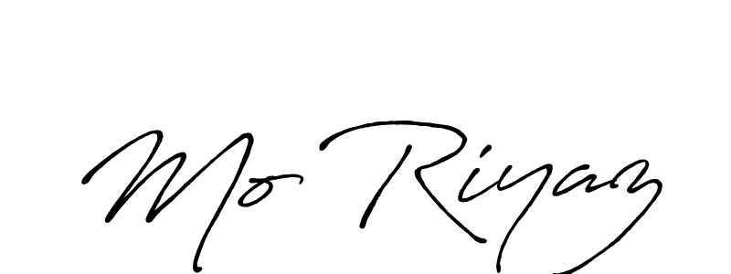 Create a beautiful signature design for name Mo Riyaz. With this signature (Antro_Vectra_Bolder) fonts, you can make a handwritten signature for free. Mo Riyaz signature style 7 images and pictures png