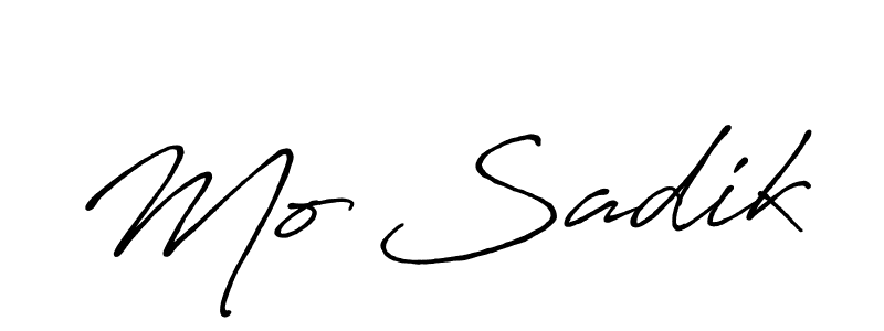 The best way (Antro_Vectra_Bolder) to make a short signature is to pick only two or three words in your name. The name Mo Sadik include a total of six letters. For converting this name. Mo Sadik signature style 7 images and pictures png