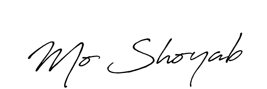 Also You can easily find your signature by using the search form. We will create Mo Shoyab name handwritten signature images for you free of cost using Antro_Vectra_Bolder sign style. Mo Shoyab signature style 7 images and pictures png