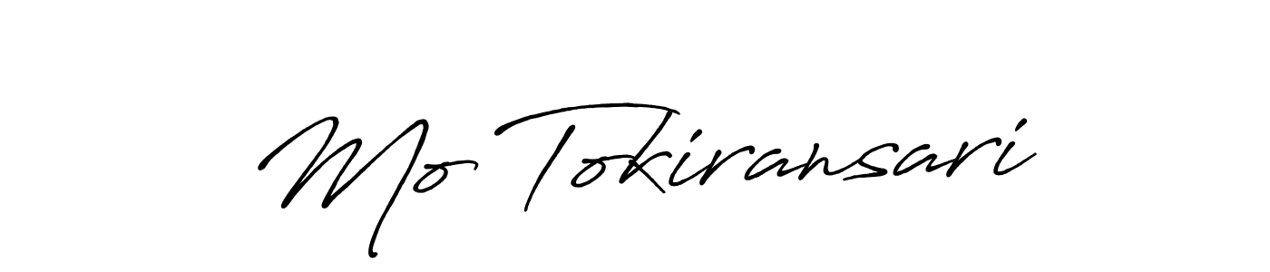 How to make Mo Tokiransari name signature. Use Antro_Vectra_Bolder style for creating short signs online. This is the latest handwritten sign. Mo Tokiransari signature style 7 images and pictures png