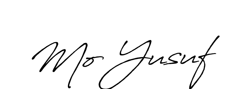 Mo Yusuf stylish signature style. Best Handwritten Sign (Antro_Vectra_Bolder) for my name. Handwritten Signature Collection Ideas for my name Mo Yusuf. Mo Yusuf signature style 7 images and pictures png
