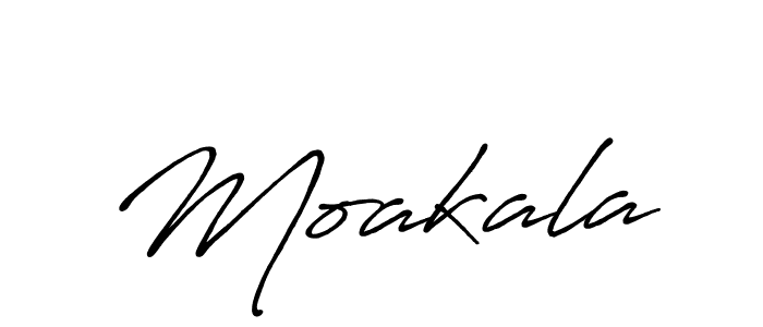 Make a beautiful signature design for name Moakala. With this signature (Antro_Vectra_Bolder) style, you can create a handwritten signature for free. Moakala signature style 7 images and pictures png