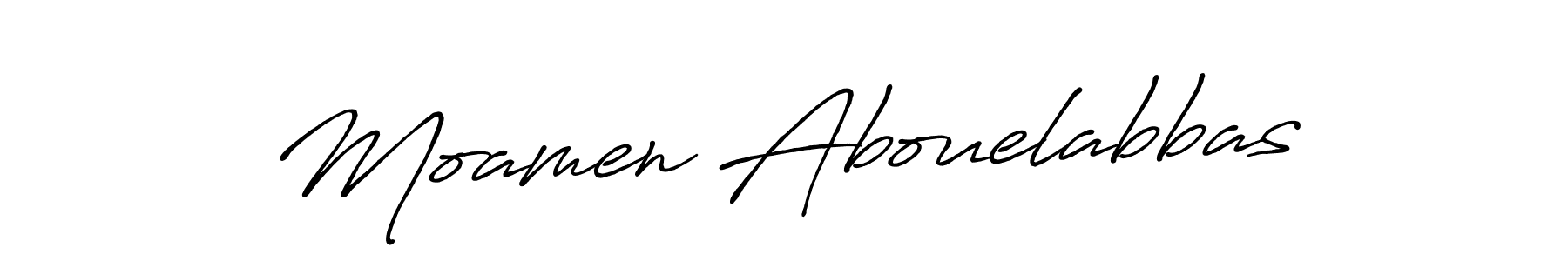 Make a short Moamen Abouelabbas signature style. Manage your documents anywhere anytime using Antro_Vectra_Bolder. Create and add eSignatures, submit forms, share and send files easily. Moamen Abouelabbas signature style 7 images and pictures png