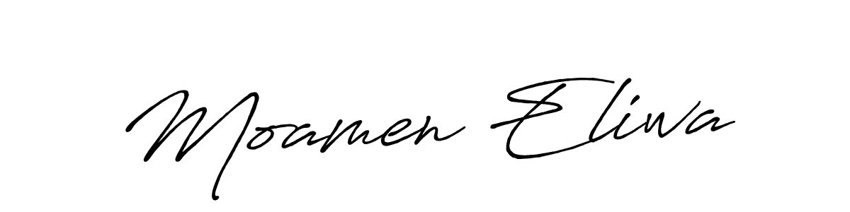 Moamen Eliwa stylish signature style. Best Handwritten Sign (Antro_Vectra_Bolder) for my name. Handwritten Signature Collection Ideas for my name Moamen Eliwa. Moamen Eliwa signature style 7 images and pictures png