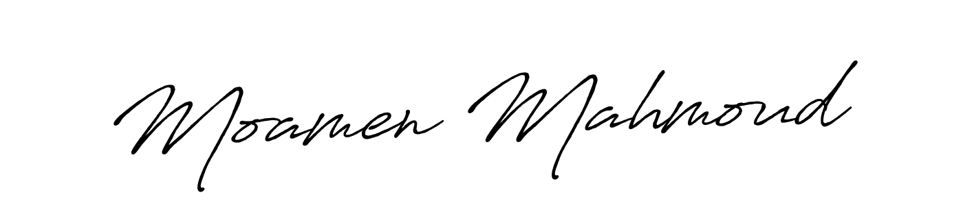 Make a beautiful signature design for name Moamen Mahmoud. Use this online signature maker to create a handwritten signature for free. Moamen Mahmoud signature style 7 images and pictures png