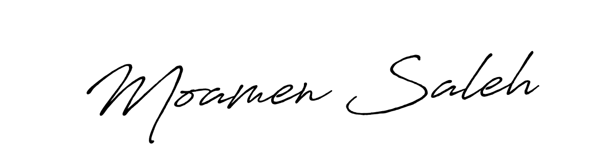 Make a beautiful signature design for name Moamen Saleh. Use this online signature maker to create a handwritten signature for free. Moamen Saleh signature style 7 images and pictures png