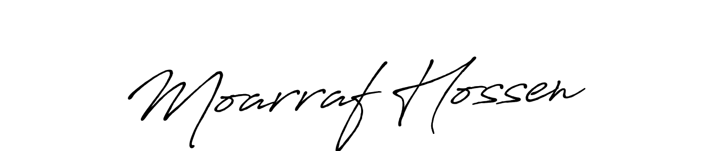 Use a signature maker to create a handwritten signature online. With this signature software, you can design (Antro_Vectra_Bolder) your own signature for name Moarraf Hossen. Moarraf Hossen signature style 7 images and pictures png