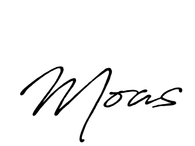 How to make Moas signature? Antro_Vectra_Bolder is a professional autograph style. Create handwritten signature for Moas name. Moas signature style 7 images and pictures png