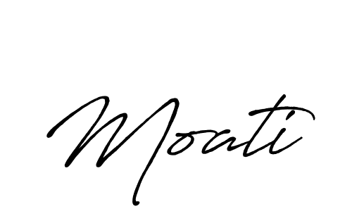 Use a signature maker to create a handwritten signature online. With this signature software, you can design (Antro_Vectra_Bolder) your own signature for name Moati. Moati signature style 7 images and pictures png