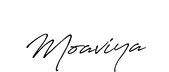 Use a signature maker to create a handwritten signature online. With this signature software, you can design (Antro_Vectra_Bolder) your own signature for name Moaviya. Moaviya signature style 7 images and pictures png