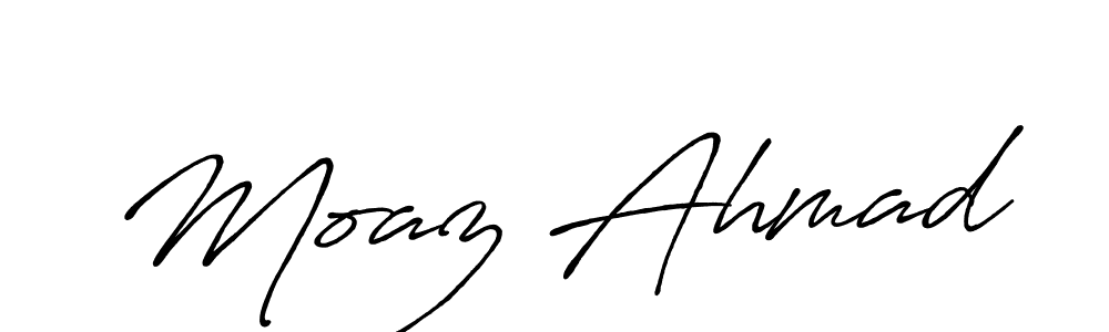 Make a short Moaz Ahmad signature style. Manage your documents anywhere anytime using Antro_Vectra_Bolder. Create and add eSignatures, submit forms, share and send files easily. Moaz Ahmad signature style 7 images and pictures png