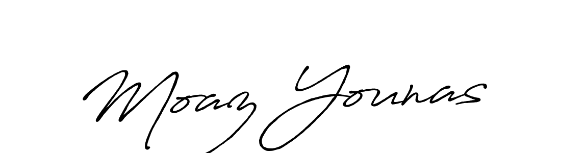 Also we have Moaz Younas name is the best signature style. Create professional handwritten signature collection using Antro_Vectra_Bolder autograph style. Moaz Younas signature style 7 images and pictures png