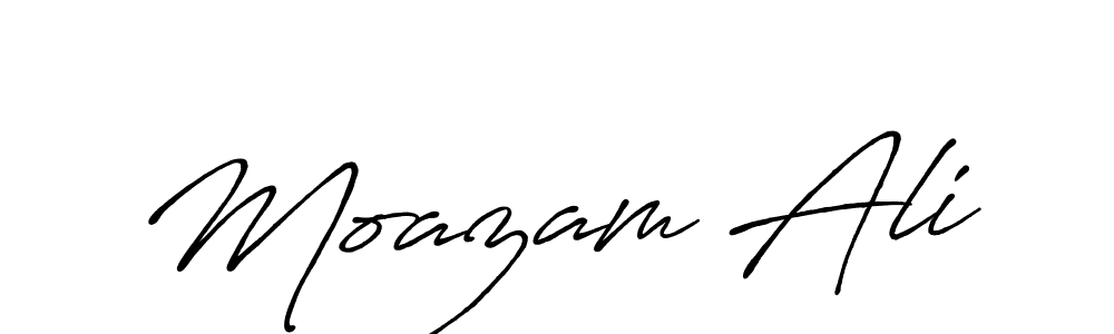 Create a beautiful signature design for name Moazam Ali. With this signature (Antro_Vectra_Bolder) fonts, you can make a handwritten signature for free. Moazam Ali signature style 7 images and pictures png